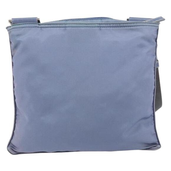 PRADA Shoulder Bag Nylon Light Blue Silver Auth ar13778